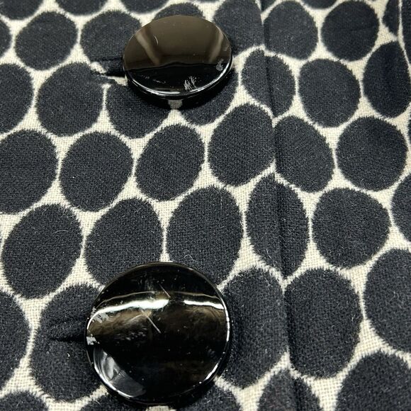Milly of New York An Original Womens 8 Wool Blend Jacket Polka Dot Black White - Picture 4 of 16
